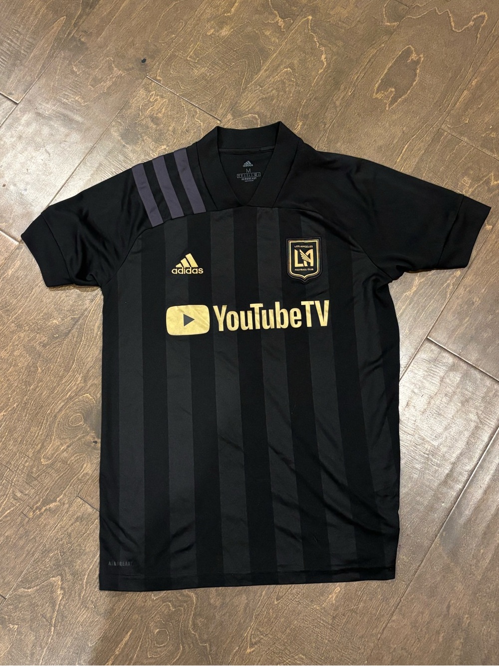 Adidas LAFC Blackout Jersey Med Los Angeles FC MLS Soccer YouTube TV Aeroready